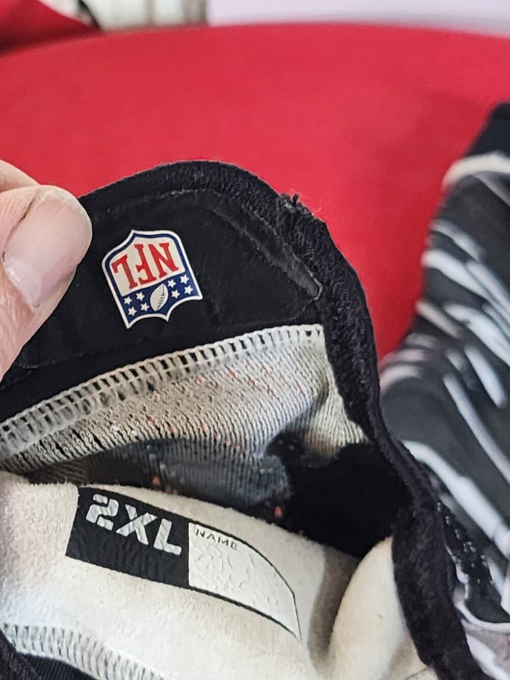 Nike Superbad NFL Officially Licensed Game Issued Receiver Football Gloves 2XL - Picture 13 of 16